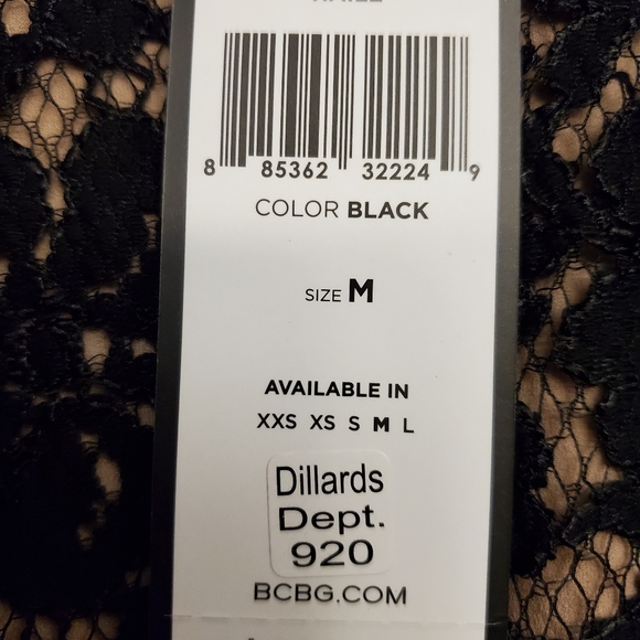 BCBG Max Azria Black Haile Lace Romper. Size Medium. Blank/Tan/Nude. NWT - Picture 7 of 7